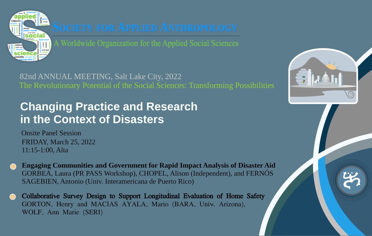 PR PASS Workshop sponsors the presentation of research done in Puerto Rico in the SfAA Annual Meetin